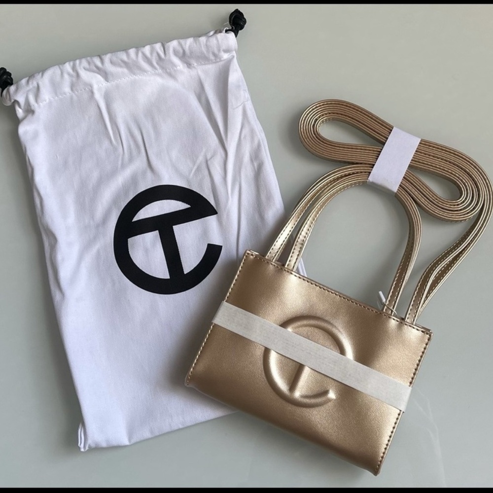 Gold Small Telfar Bag - excellent condition!